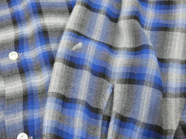 画像9: 60s Amberley OMBRE SHADOW PLAID RAYON BOX SHIRT (9)