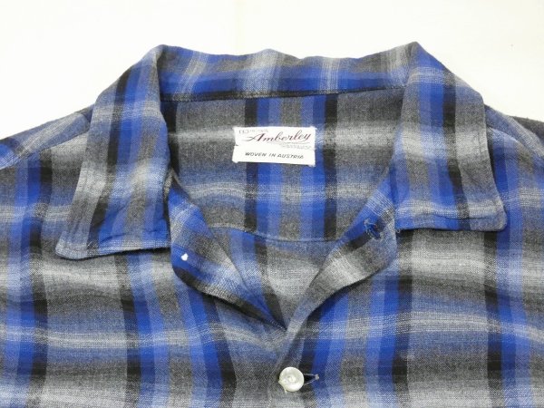 画像4: 60s Amberley OMBRE SHADOW PLAID RAYON BOX SHIRT (4)
