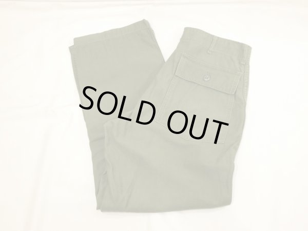 画像3: 70s '70 US ARMY OG-107 UTILITY TROUSERS BAKER PANTS  (3)