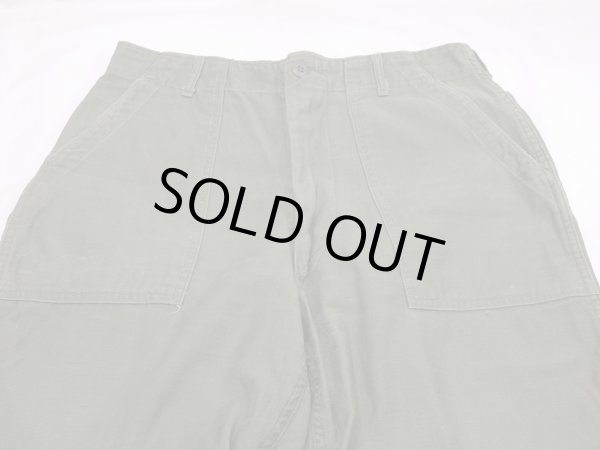 画像4: 70s '70 US ARMY OG-107 UTILITY TROUSERS BAKER PANTS  (4)