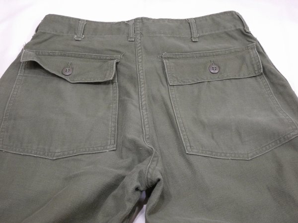 画像9: 70s '70 US ARMY OG-107 UTILITY TROUSERS BAKER PANTS  (9)