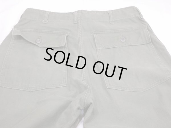 画像9: 70s '70 US ARMY OG-107 UTILITY TROUSERS BAKER PANTS  (9)