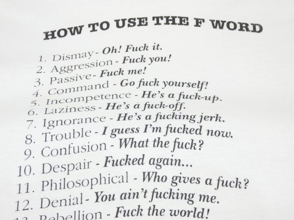 画像6: 90s FRUIT OF THE LOOM HOW TO USE THE F WOAD T-SHIRT (6)