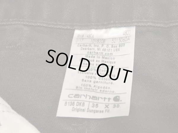 画像6: 10s Carhartt DOUBLE KNEE DUCK PAINTER WORK PANTS DARK BROWN (6)