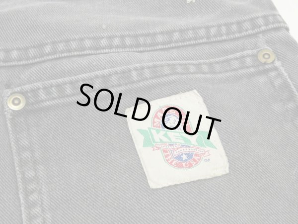 画像11: 80s 90s KEY BLACK DENIM WORK PANTS MADE IN USA (11)