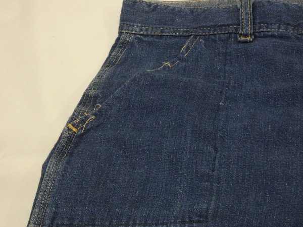 画像6: 50s UNKNOWN BAKER STYLE DENIM WORK PANTS (6)
