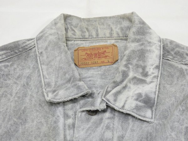 画像4: 80s Levi's 70507-0216 ACID WASH GRAY DENIM JACKET GJ MADE IN USA (4)