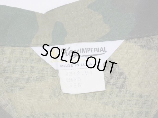 画像3: 70s Key IMPERIAL RIP STOP WOODLAND CAMO HUNTING CHORE JACKET COVERALL NOS (3)