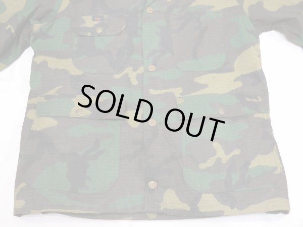 画像6: 70s Key IMPERIAL RIP STOP WOODLAND CAMO HUNTING CHORE JACKET COVERALL NOS (6)