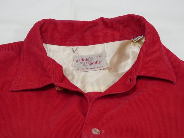 画像4: 60s Paddle＆Saddle OPEN COLLAR CORDUROY SHIRT (4)