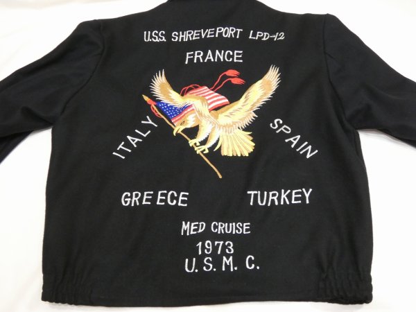 画像9: 70s US NAVY USN USMC EMBROIDERY SOUVENIR TOUR JACKET (9)