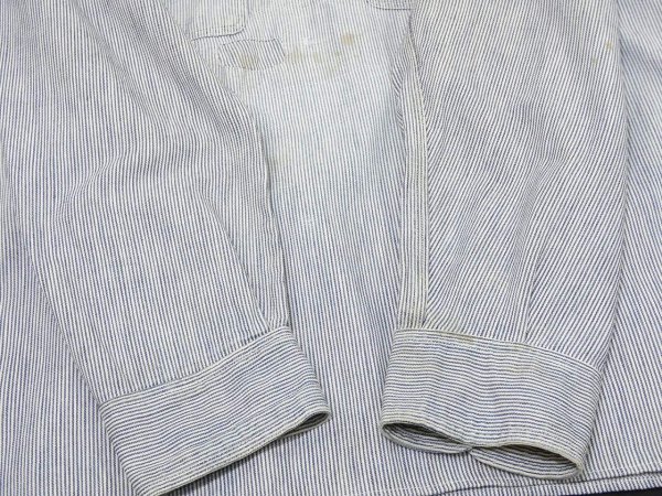画像11: 40s DOUBLE DUTY PIN HICKORY UNUSUAL STYLE HALF ZIP WORK SHIRT (11)