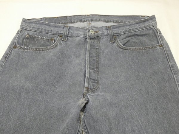 画像4: 80s Levi's 501- 0658 YARN DYED BLACK DENIM PANTS W36L32 MADE IN USA (4)