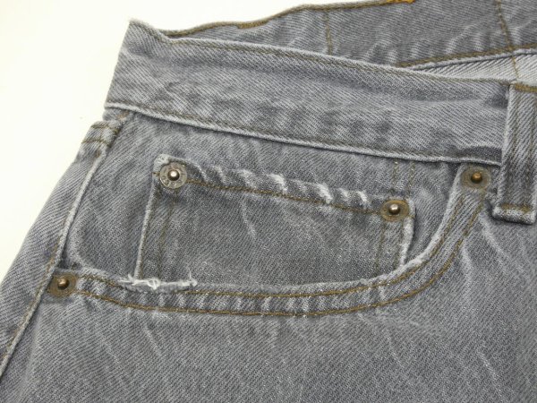 画像5: 80s Levi's 501- 0658 YARN DYED BLACK DENIM PANTS W36L32 MADE IN USA (5)