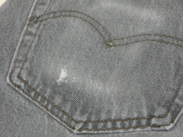 画像14: 80s Levi's 501- 0658 YARN DYED BLACK DENIM PANTS W36L32 MADE IN USA (14)
