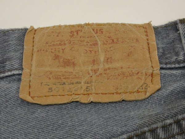 画像12: 80s Levi's 501- 0658 YARN DYED BLACK DENIM PANTS W36L32 MADE IN USA (12)