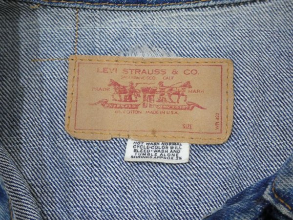 画像3: 70s Levi's 70505-0217 BLANK TAB DENIM JACKET GJ with BEEHIVES (3)