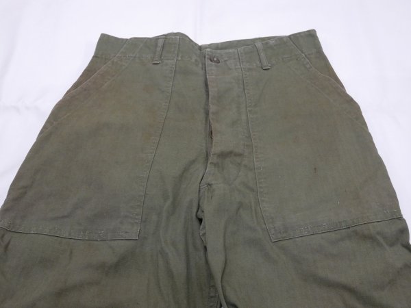 画像4: 50s US ARMYOD-7 M-47 HBT UTILITY TROUSERS BAKER PANTS (4)