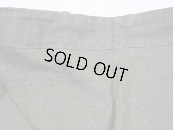 画像5: 50s US ARMY OD-7 M-47 HBT UTILITY TROUSERS BAKER PANTS (5)