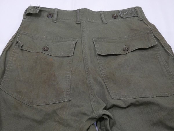 画像8: 50s US ARMYOD-7 M-47 HBT UTILITY TROUSERS BAKER PANTS (8)