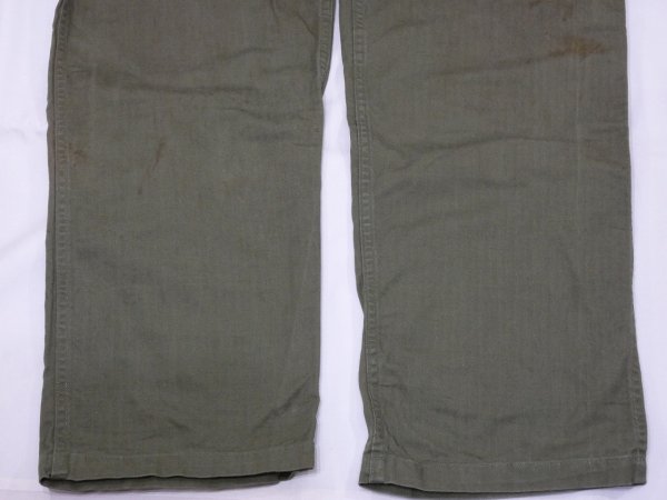 画像7: 50s US ARMYOD-7 M-47 HBT UTILITY TROUSERS BAKER PANTS (7)
