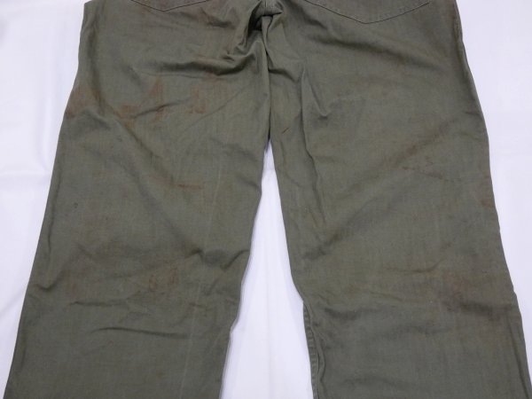 画像9: 50s US ARMYOD-7 M-47 HBT UTILITY TROUSERS BAKER PANTS (9)