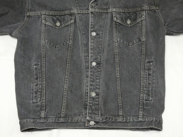 画像5: 80s 90s GAP YARN DYED BLACK DENIM JACKET GJ MADE IN USA (5)