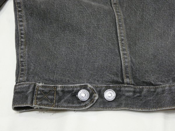 画像9: 80s 90s GAP YARN DYED BLACK DENIM JACKET GJ MADE IN USA (9)