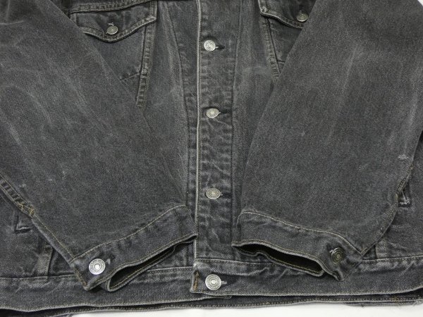 画像6: 80s 90s GAP YARN DYED BLACK DENIM JACKET GJ MADE IN USA (6)