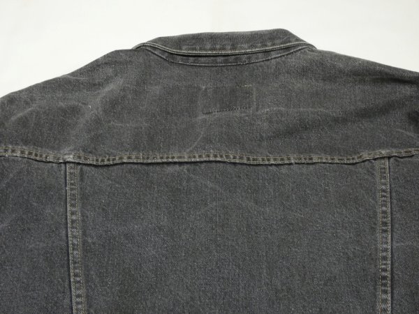 画像8: 80s 90s GAP YARN DYED BLACK DENIM JACKET GJ MADE IN USA (8)
