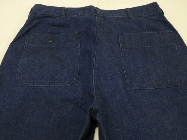 画像9: 50s 60s US NAVY USN DENIM UTILITY TROUSERS PANTS (9)