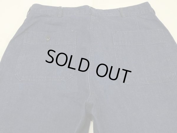 画像9: 50s 60s US NAVY USN DENIM UTILITY TROUSERS PANTS (9)