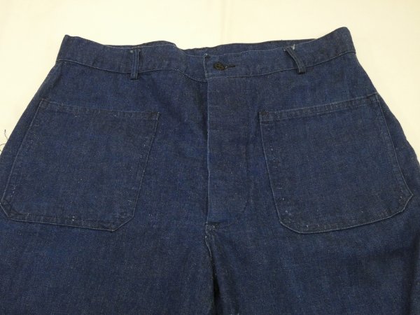 画像4: 50s 60s US NAVY USN DENIM UTILITY TROUSERS PANTS (4)