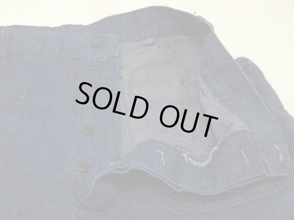 画像5: 50s 60s US NAVY USN DENIM UTILITY TROUSERS PANTS (5)