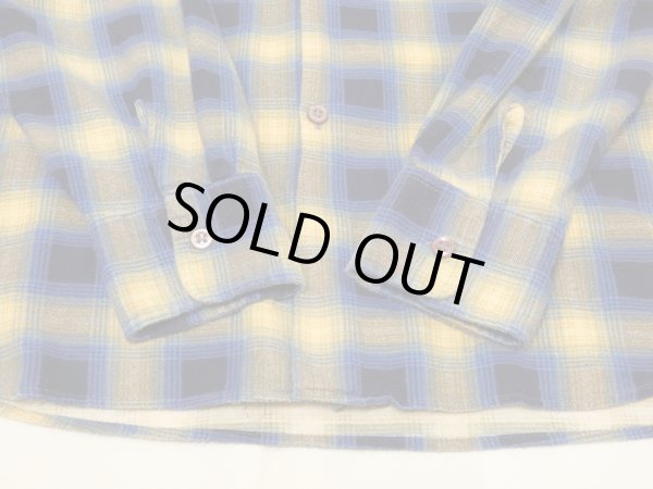 画像7: 〜 70s Galaxie OMBRE SHADOW PLAID  PRINT FLANNEL SHIRT (7)