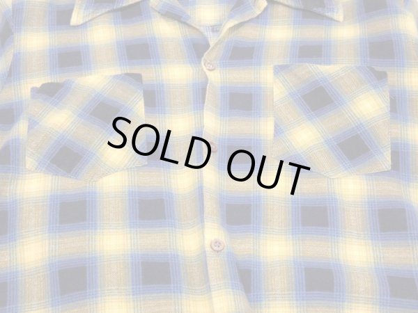 画像5: 〜 70s Galaxie OMBRE SHADOW PLAID  PRINT FLANNEL SHIRT (5)