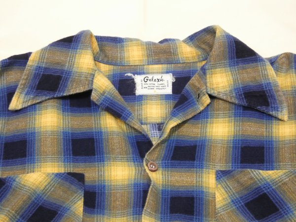 画像4: 〜 70s Galaxie OMBRE SHADOW PLAID  PRINT FLANNEL SHIRT (4)