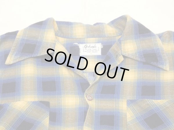 画像4: 〜 70s Galaxie OMBRE SHADOW PLAID  PRINT FLANNEL SHIRT (4)
