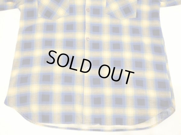 画像6: 〜 70s Galaxie OMBRE SHADOW PLAID  PRINT FLANNEL SHIRT (6)