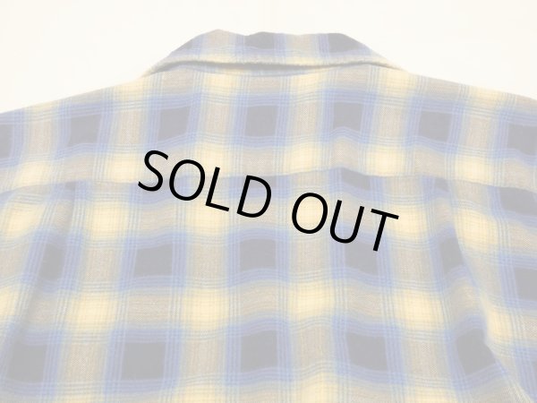 画像8: 〜 70s Galaxie OMBRE SHADOW PLAID  PRINT FLANNEL SHIRT (8)