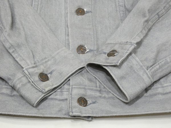 画像7: 80s Levi's 70506-0257 YARN DYED GRAY DENIM JACKET GJ MADE IN USA (7)