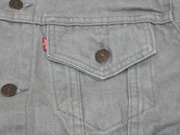 画像6: 80s Levi's 70506-0257 YARN DYED GRAY DENIM JACKET GJ MADE IN USA (6)