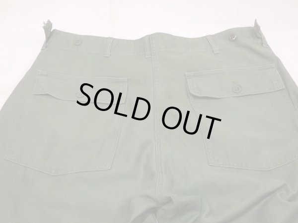 画像11: 60s '64 US ARMY OG-107 COTTON SATEEN UTILITY BAKER PANTS  (11)
