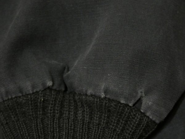 画像9: 50s 60s Sir Jac BLACK COTTON JACKET BLOUSON with VENTILATION HOLE (9)