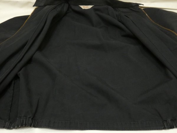 画像10: 50s 60s Sir Jac BLACK COTTON JACKET BLOUSON with VENTILATION HOLE (10)