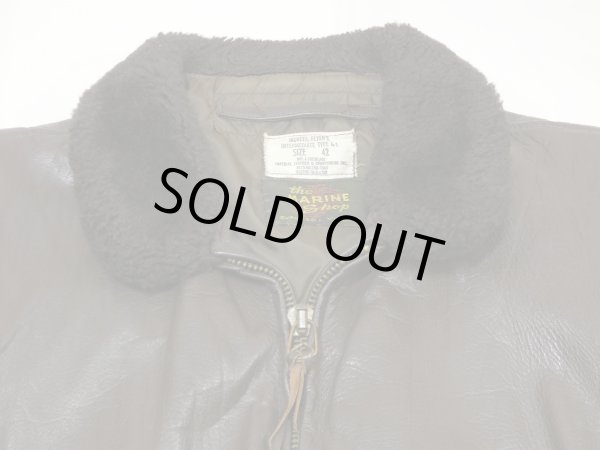 画像4: 70s US NAVY USN （USMC) G-1 FLIGHT JACKET with The MARINE Shop TAG (4)