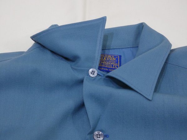 画像6: 60s Pendleton CERULEAN BLUE BOARD SHIRT (6)