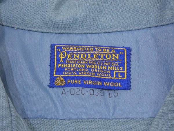 画像3: 60s Pendleton CERULEAN BLUE BOARD SHIRT (3)