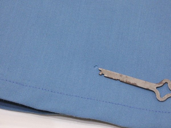 画像13: 60s Pendleton CERULEAN BLUE BOARD SHIRT (13)