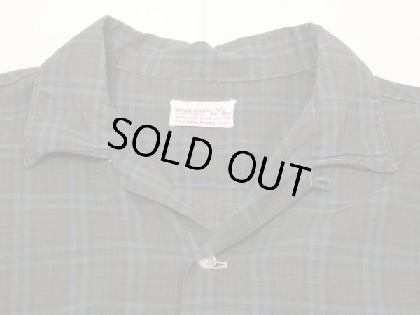 画像4: 60s DAN RIVER COTTON PLAID LOOP COLLAR SHIRT (4)